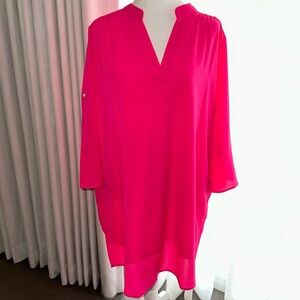 Pink mini dress with pockets